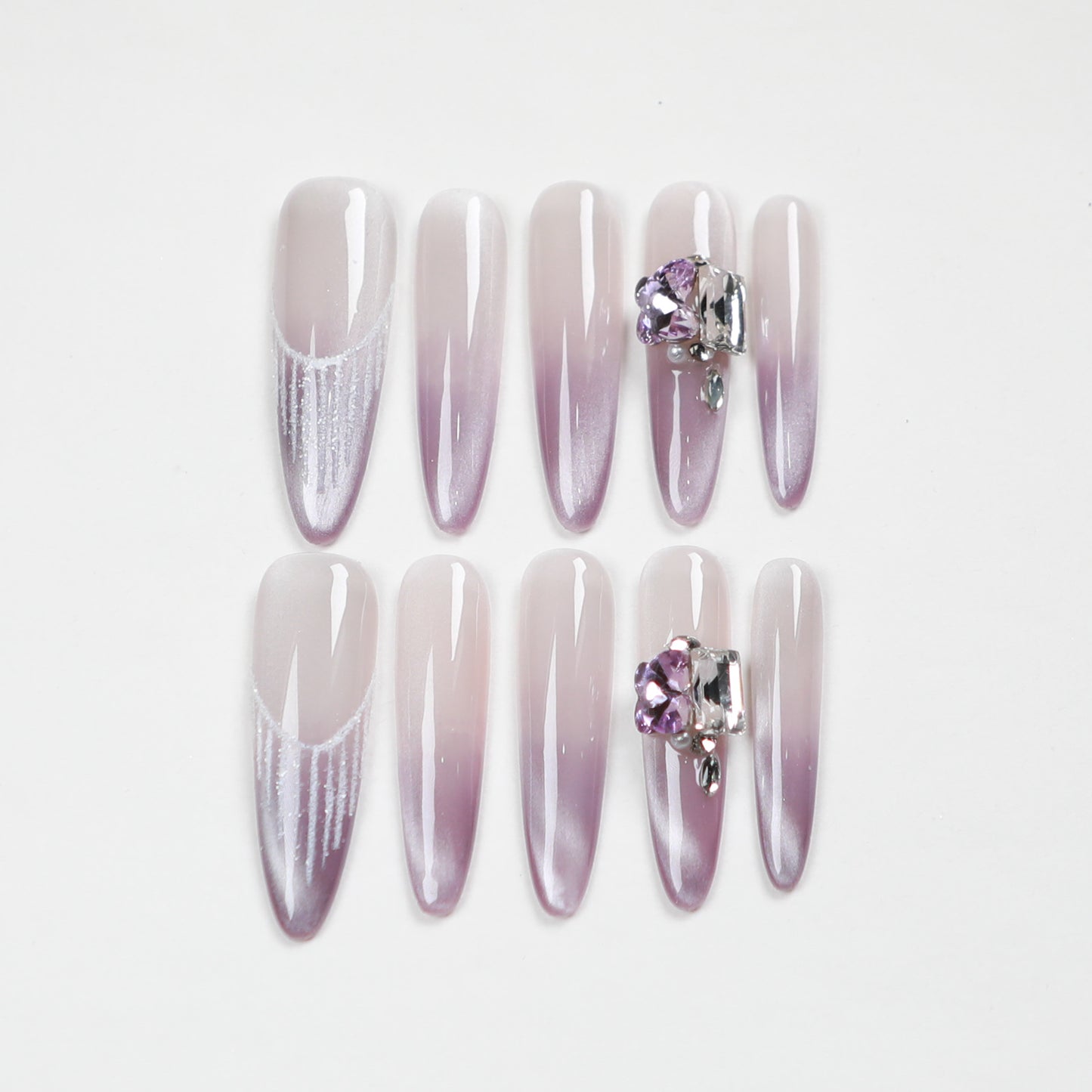 Love Scratch | Extra Long Oval 10pcs Press-on Nails