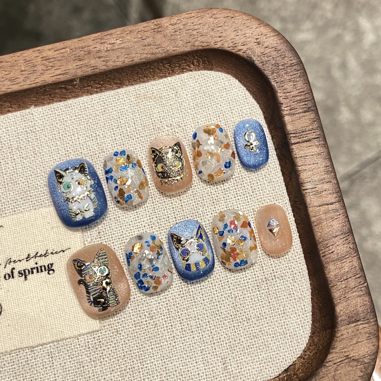 Love Scratch | Colorful Short Square Cartoon Press-on Nails