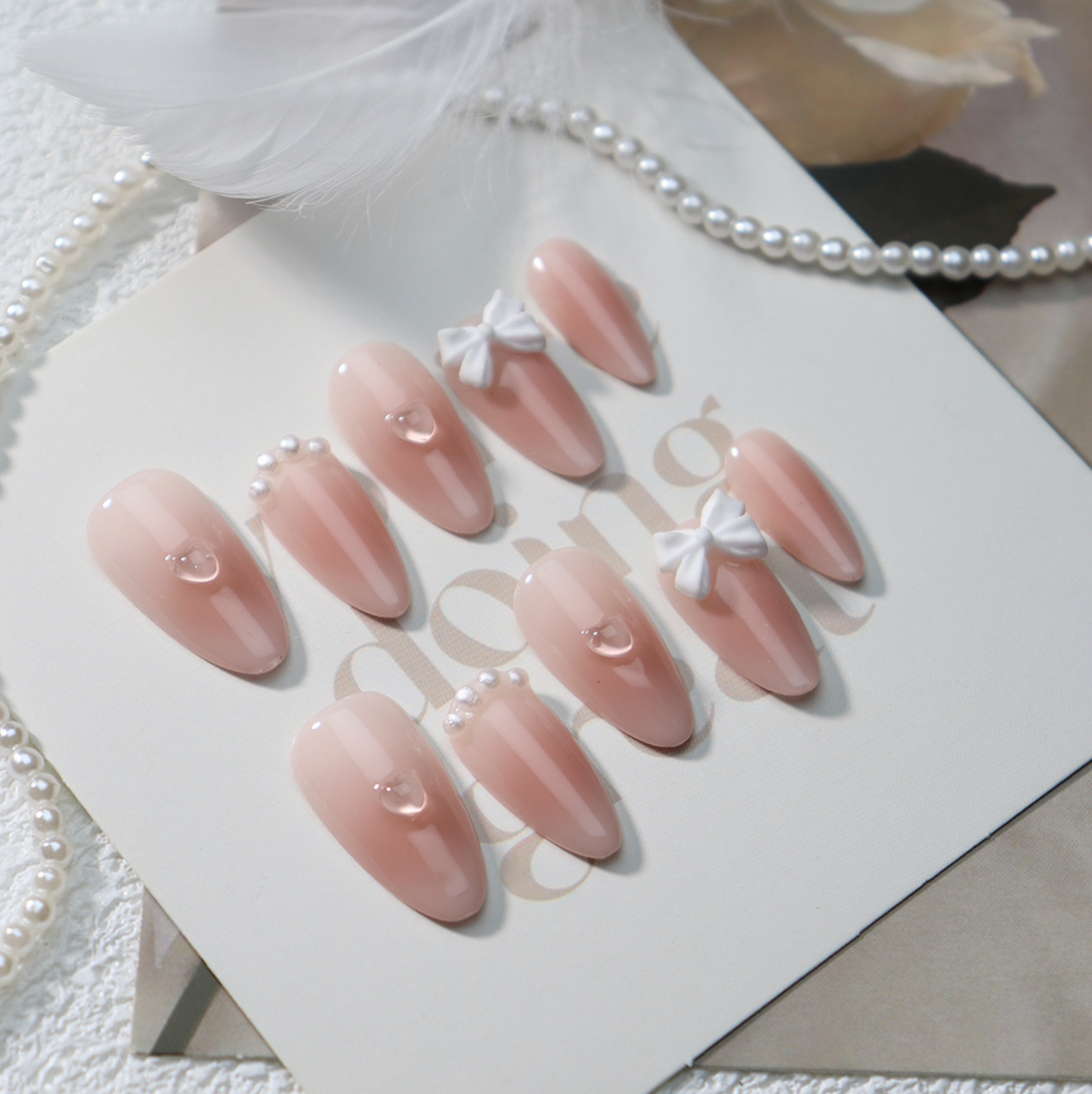 Love Scratch | Pink Regular Almond Ombre Press-on Nails