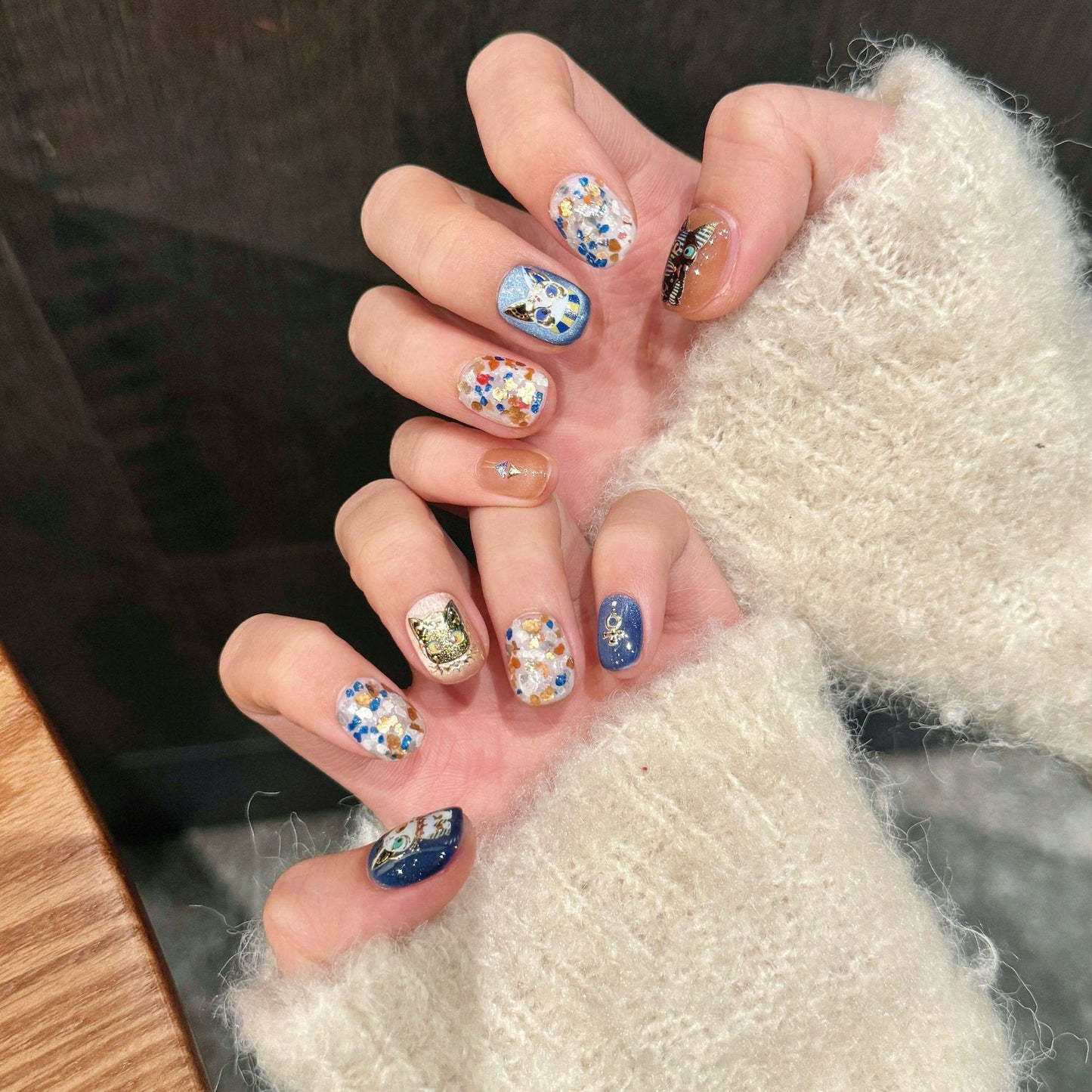 Love Scratch | Colorful Short Square Cartoon Press-on Nails
