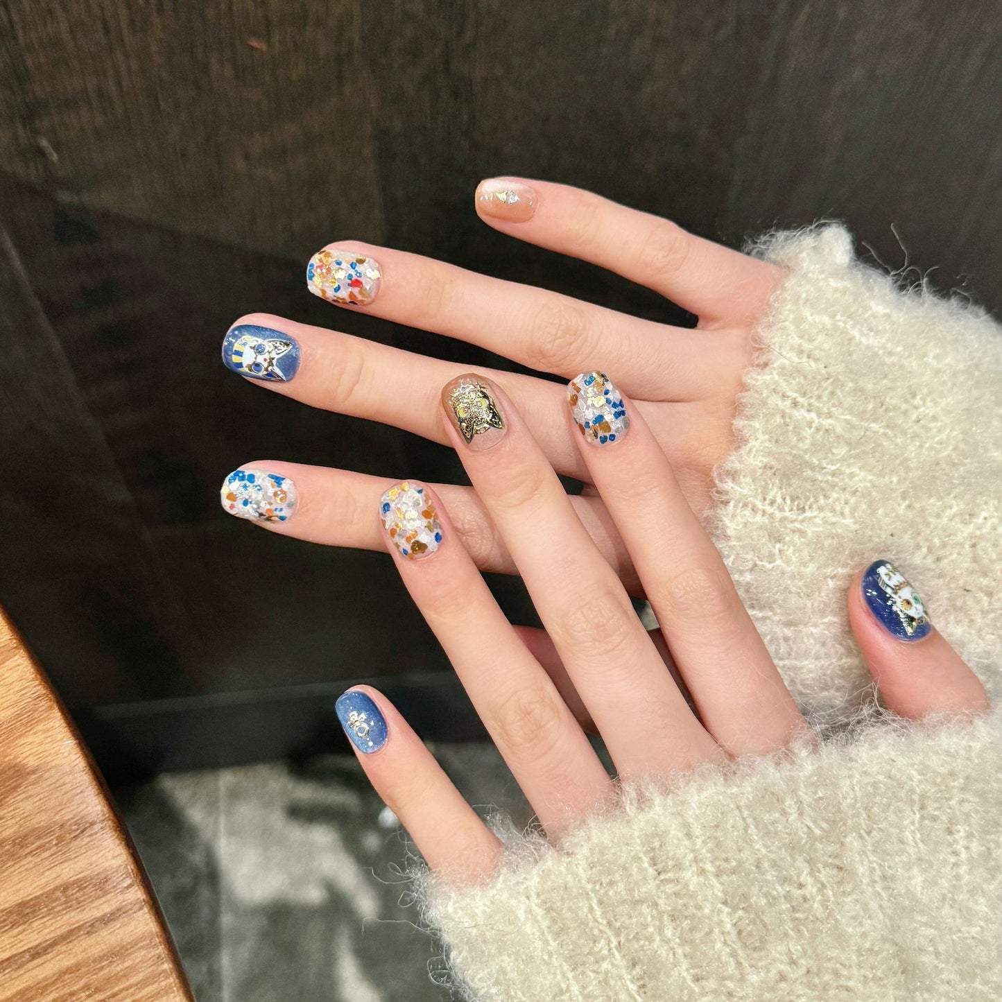 Love Scratch | Colorful Short Square Cartoon Press-on Nails