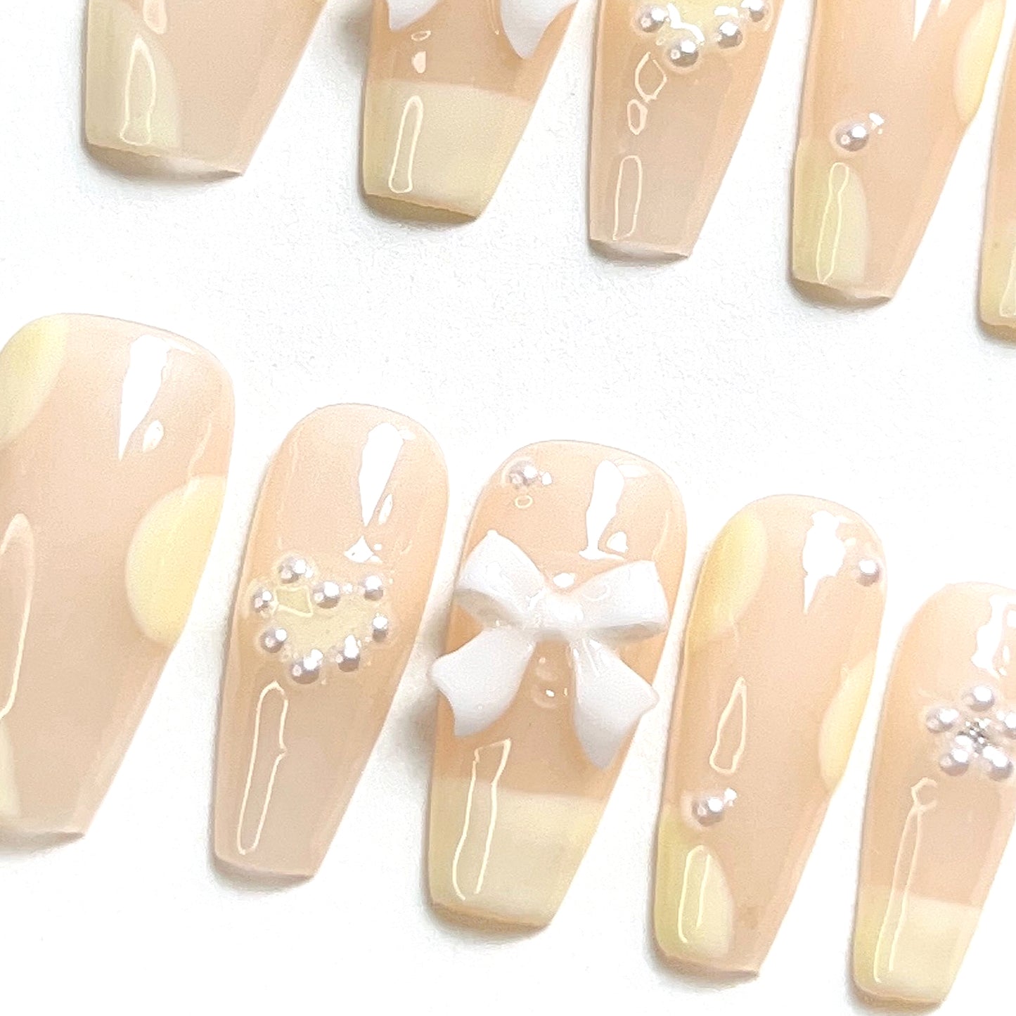 Mid Length French Bow In Lotus Pink Press-on Nails