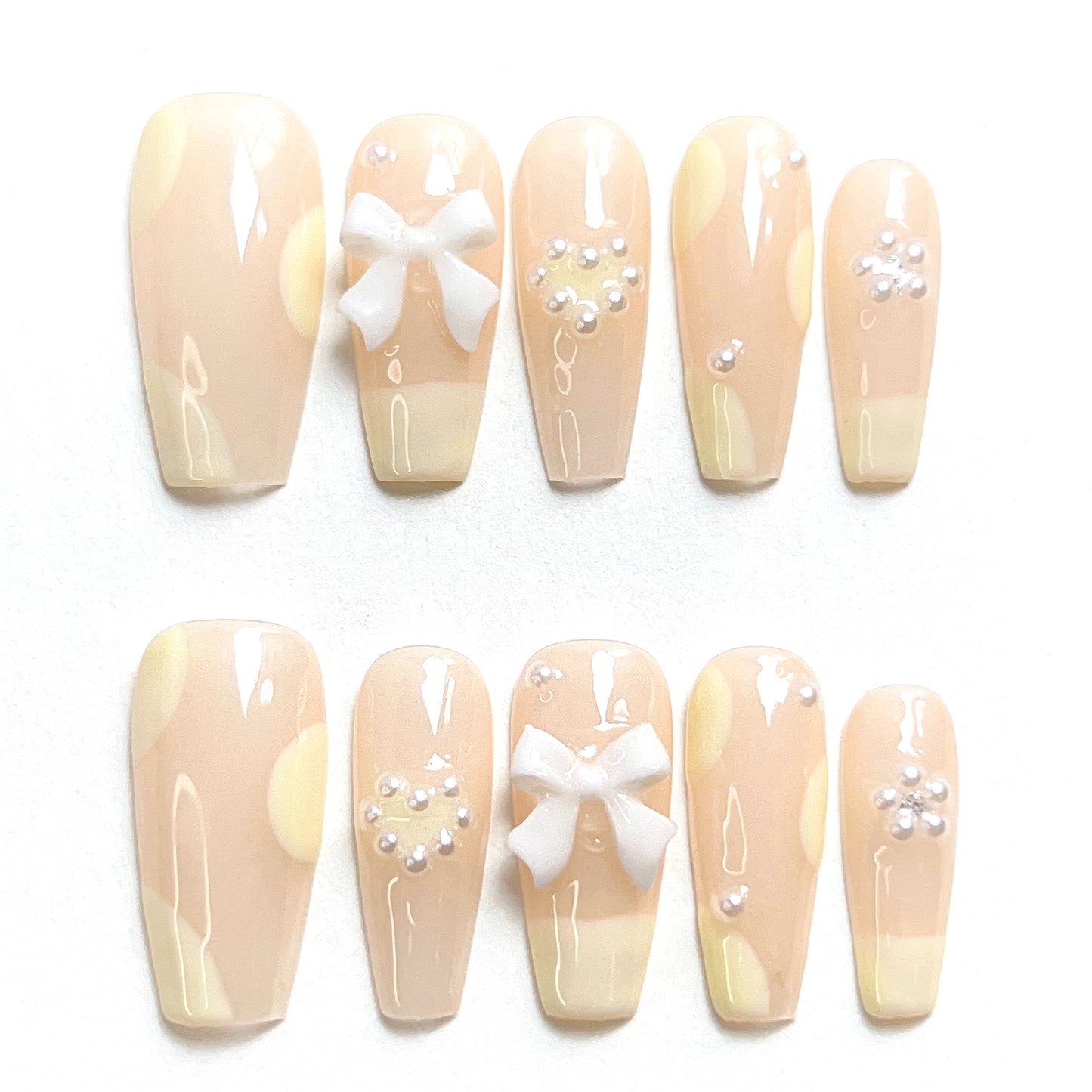 Mid Length French Bow In Lotus Pink Press-on Nails