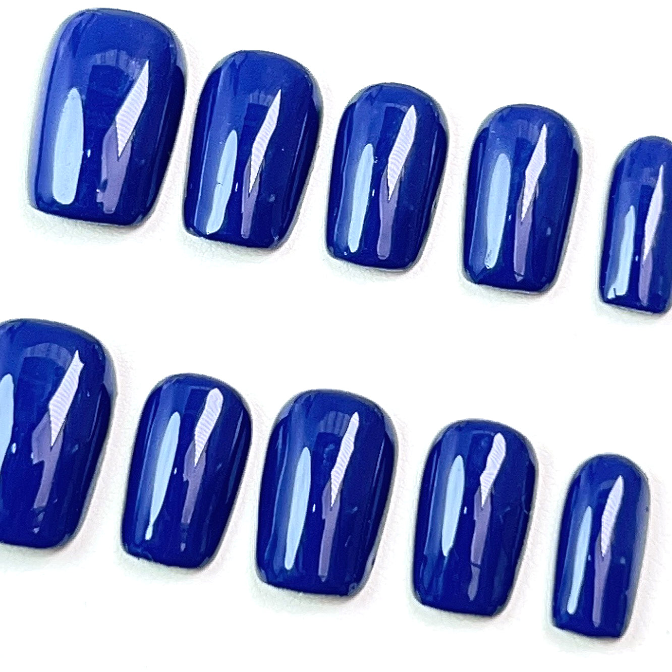 Dark Blue Short Cat Eye Press-on Nails