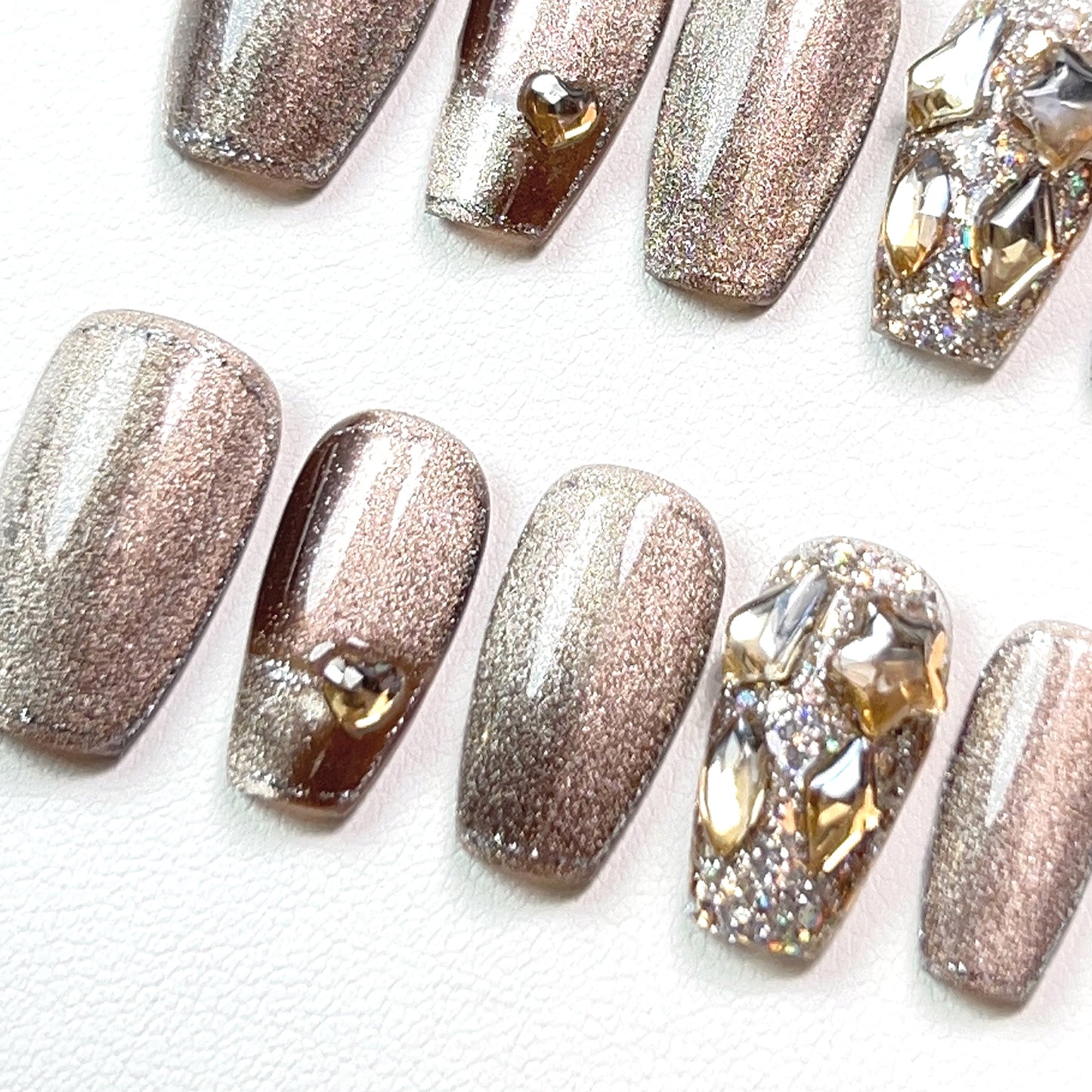 Mocha Champagne Regular Press-on Nails